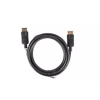 LANBERG DisplayPort 1.2 M/M priključni kabel, 4K@60Hz, dolžina 3 m, črn, z zaskočnico, pozlačeni priključki
