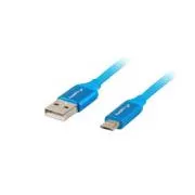 LANBERG Kabel Micro USB (M) do USB-A (M) 2.0, 1 m, moder, hitro polnjenje 3.0