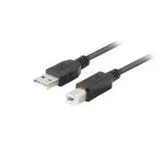 LANBERG Kabel USB-A (M) do USB-B (M) 2.0, 1 m, črn