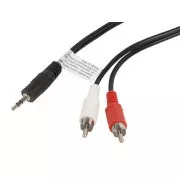 LANBERG Minijack 3,5mm (M) 3 PIN do 2x RCA (CINCH) (M) kabel 1,5m