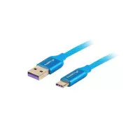LANBERG Kabel USB-C (M) do USB-A (M) 2.0, 1 m, modri, (Huawei 5A)