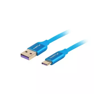 LANBERG Kabel USB-C (M) do USB-A (M) 2.0, 1 m, modri, (Huawei 5A)