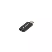 LANBERG Adapter USB-C (F) 2.0 na USB MICRO (M), črn