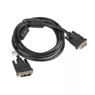 LANBERG povezovalni kabel DVI-D(18 1) do DVI-D (18 1), M/M, dolžina 1,8 m, enožilni, črn