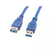 LANBERG USB-A M/F 3.0 kabel 3 m, moder