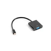 LANBERG adapter mini DisplayPort 1.2 na VGA, M/F, kabel 20 cm, črn