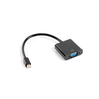 LANBERG adapter mini DisplayPort 1.2 na VGA, M/F, kabel 20 cm, črn LANBERG adapter mini DisplayPort 1.2 na VGA, M/F, kabel 20 cm, črn