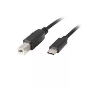 LANBERG Kabel USB-C (M) do USB-B (M) 2.0, 1,8 m, črn