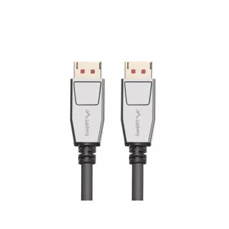 LANBERG DisplayPort 1.4 M/M priključni kabel, 8K@60Hz, 5K@120Hz, dolžina 1,8 m, črn, z zaskočnico, pozlačeni priključki