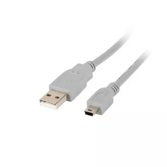 LANBERG Kabel USB MINI (M) do USB-A (M) 2.0 1,8 m, siv (CANON) LANBERG Kabel USB MINI (M) do USB-A (M) 2.0 1,8 m, siv (CANON)