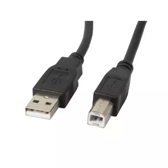 LANBERG USB - A (M) do USB - B (M) 2.0, kabel 0,5 m, črn