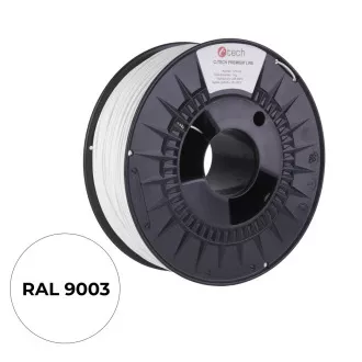 C-TECH PREMIUM LINE Tiskalna vrvica ( filament ) , ABS, transportna bela, 1,75 mm, 1 kg