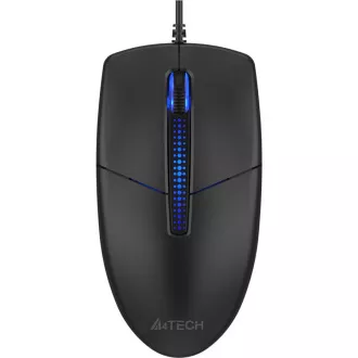 A4tech N-530S, osvetljena pisarniška miška, 1200 DPI, USB, črna