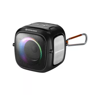 C-TECH Impressio Qubis mini zvočnik, bluetooth, bralnik, USB, AUX, RGB osvetlitev, FM, USB-C