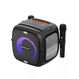 C-TECH Impressio Qubis, Party zvočnik, 80 W, Bluetooth, SD, USB, AUX, 2x mikrofon