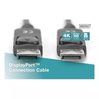 Digitus DisplayPort 1.2 priključni kabel, DP M/M, 2,0 m, z zaskočnikom, Ultra HD 4K, bl Digitus DisplayPort 1.2 priključni kabel, DP M/M, 2,0 m, z zaskočnikom, Ultra HD 4K, bl