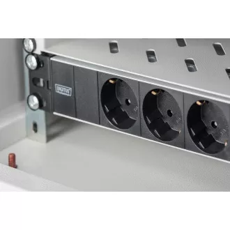Digitus 1U aluminijasti PDU, 254 mm (10 ") montaža v stojalo, 3x varnostni zatič, 16A, 4000W, 250VAC 50/60 Hz Digitus 1U aluminijasti PDU, 254 mm (10 ") montaža v stojalo, 3x varnostni zatič, 16A, 4000W, 250VAC 50/60 Hz