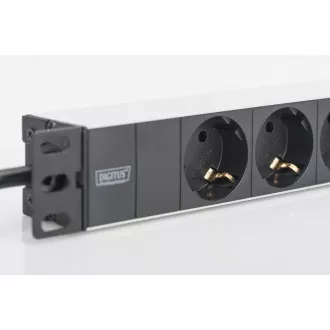 Digitus 1U aluminijasti PDU, 254 mm (10 ") montaža v stojalo, 3x varnostni zatič, 16A, 4000W, 250VAC 50/60 Hz Digitus 1U aluminijasti PDU, 254 mm (10 ") montaža v stojalo, 3x varnostni zatič, 16A, 4000W, 250VAC 50/60 Hz