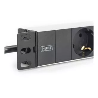 Digitus 1U aluminijasti PDU, 254 mm (10 ") montaža v stojalo, 3x varnostni zatič, 16A, 4000W, 250VAC 50/60 Hz Digitus 1U aluminijasti PDU, 254 mm (10 ") montaža v stojalo, 3x varnostni zatič, 16A, 4000W, 250VAC 50/60 Hz