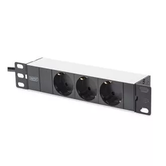 Digitus 1U aluminijasti PDU, 254 mm (10 ") montaža v stojalo, 3x varnostni zatič, 16A, 4000W, 250VAC 50/60 Hz Digitus 1U aluminijasti PDU, 254 mm (10 ") montaža v stojalo, 3x varnostni zatič, 16A, 4000W, 250VAC 50/60 Hz
