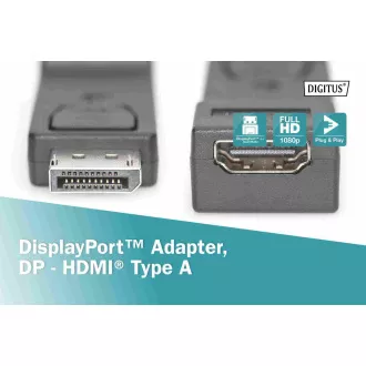 Digitus DisplayPort adapter, Displayport moški -> HDMI A ženski