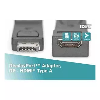 Digitus DisplayPort adapter, Displayport moški -> HDMI A ženski