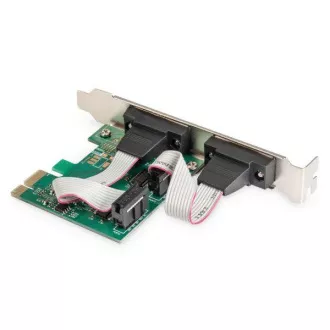 Digitus Adapter PCI Express x1 2xserialna vrata,  nizkoprofilni čipset: ASIX99100