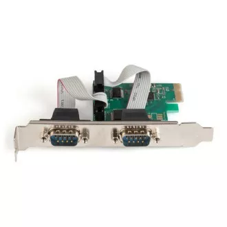 Digitus Adapter PCI Express x1 2xserialna vrata,  nizkoprofilni čipset: ASIX99100