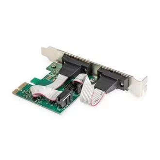 Digitus Adapter PCI Express x1 2xserialna vrata,  nizkoprofilni čipset: ASIX99100