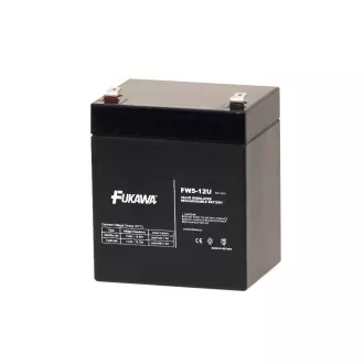 Baterija FUKAWA FW 5-12 U (12V; 5Ah; faston F2-6,3mm; življenjska doba 5 let)