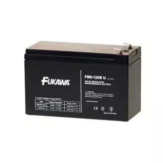 Baterija FUKAWA FW 9-12 HRU (12V; 9Ah; pritrditev 6,3 mm; življenjska doba 5 let)