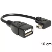 Kabel Delock USB mini moški > USB 2.0-A ženski OTG 16 cm
