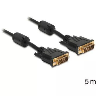 Povezovalni kabel Delock DVI-D 24 1 moški > moški 5 m Povezovalni kabel Delock DVI-D 24 1 moški > moški 5 m
