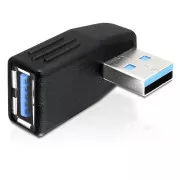 DeLock adapter USB 3.0 moški - USB 3.0 ženski pod kotom 270° vodoravno