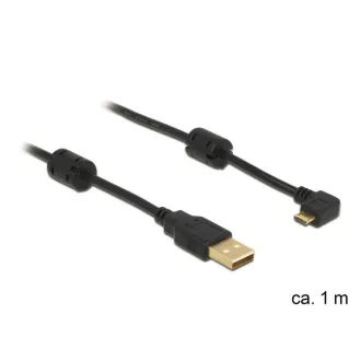 Kabel Delock USB 2.0 A moški > USB micro B moški, pravokoten 270°, 1m