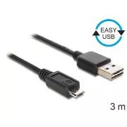Kabel Delock EASY-USB 2.0-A moški & USB 2.0 micro-B moški 3 m