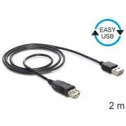 Kabel Delock EASY-USB 2.0-A moški > USB 2.0-A ženski, 2 m podaljšek