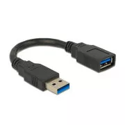 Delock USB 3.0 moški/ženski A/A podaljšek kabla dolžine 15 cm