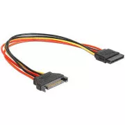 Delock napajalni kabel SATA 15 Pin moški > SATA 15 Pin ženski podaljšek 30 cm