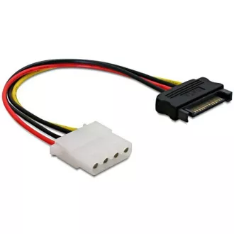 Delock Napajalnik SATA 15-pin moški na Molex ženski 4-pin, 12 cm Delock Napajalnik SATA 15-pin moški na Molex ženski 4-pin, 12 cm