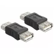 Delock Adapter USB, USB A črna ženska/ženska (priključek)