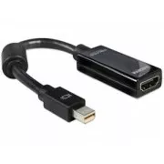 Delock DisplayPort mini (moški) do HDMI A (ženski) adapter, črn