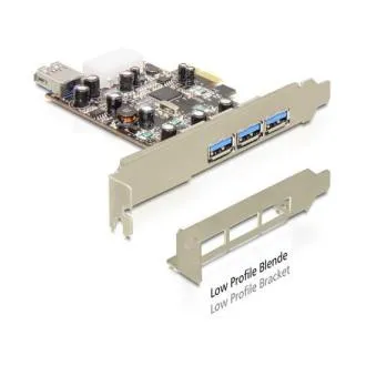DeLock PCI Express x1 > USB 3.0, 3 zunanja, 1 notranja, VIA, nizkoprofilni DeLock PCI Express x1 > USB 3.0, 3 zunanja, 1 notranja, VIA, nizkoprofilni