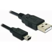 Delock kabel USB 2.0 A-moški > USB mini-B 5-pinski moški, 0,7 metra