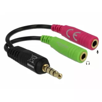 Adapter Delock stereo jack 3,5 mm moški > 2 x stereo jack 3,5 mm ženski