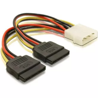 Napajalnik Delock iz 4-končnega Molex na 2x 15-končni SATA