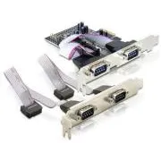 Delock Adapter PCI Express x1 4xserialna vrata   nizek profil