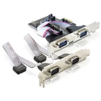 Delock Adapter PCI Express x1 4xserialna vrata   nizek profil