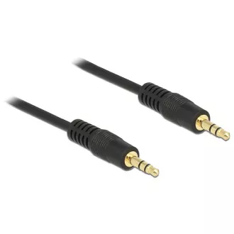 Delock Stereo Jack kabel 3,5 mm 3 pin moški 3 m črn