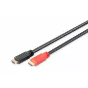 Digitus Medomrežni kabel z aktivno ojačitvijo HDMI High Speed Ethernet Ultra HD 24p, 15 m
